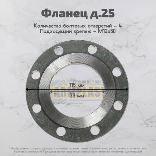 Фланец РУ10 ДУ 25 мм