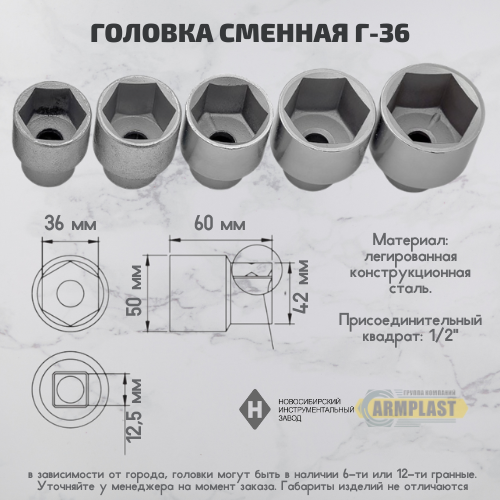 Головка шестигранная 36