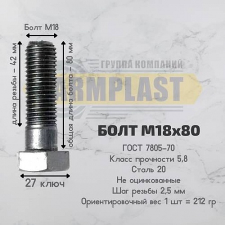 Болты М 18х80 Болты М 18х80
